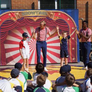 students in a talent show