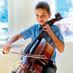 child playing the cello