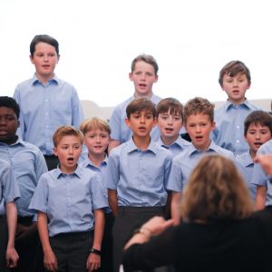 children in a choir