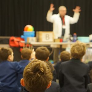 children listening to science lesson