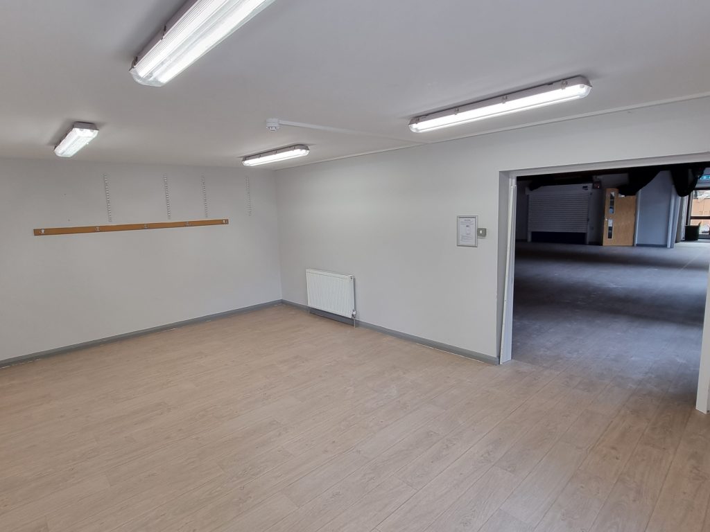 An empty interior of a classroom