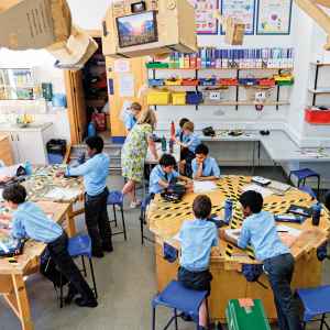 students in the design room